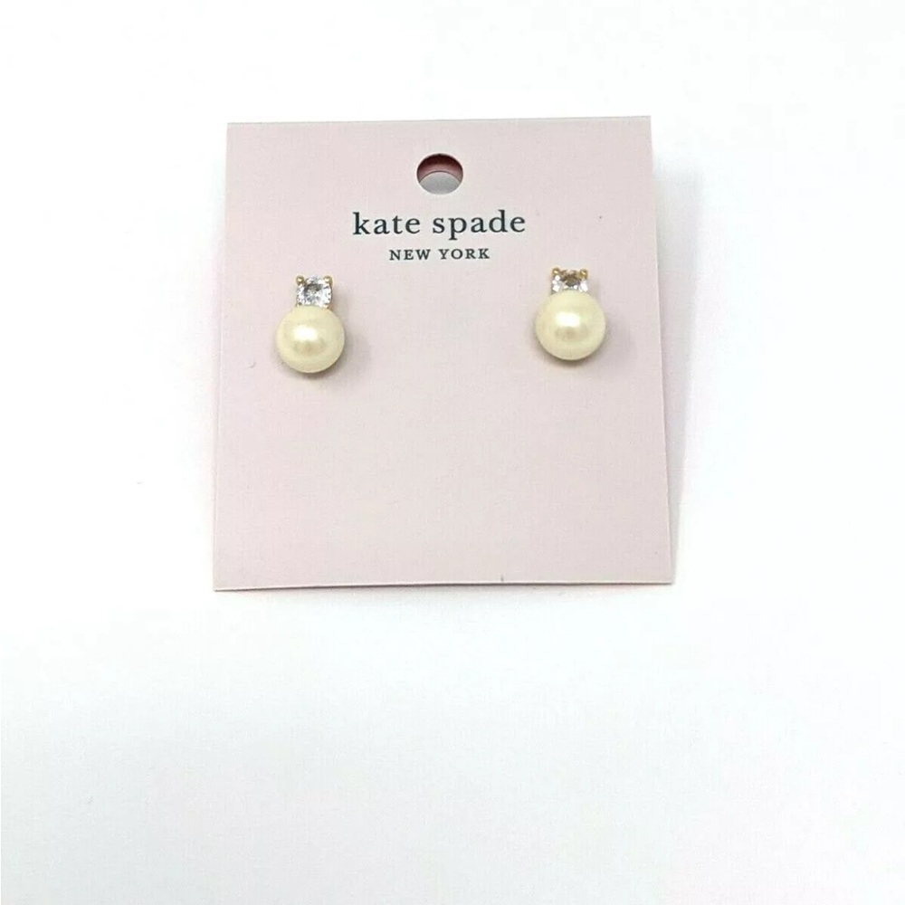 Kate Spade Pearl and Crystal Stud Earrings NWT